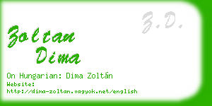 zoltan dima business card